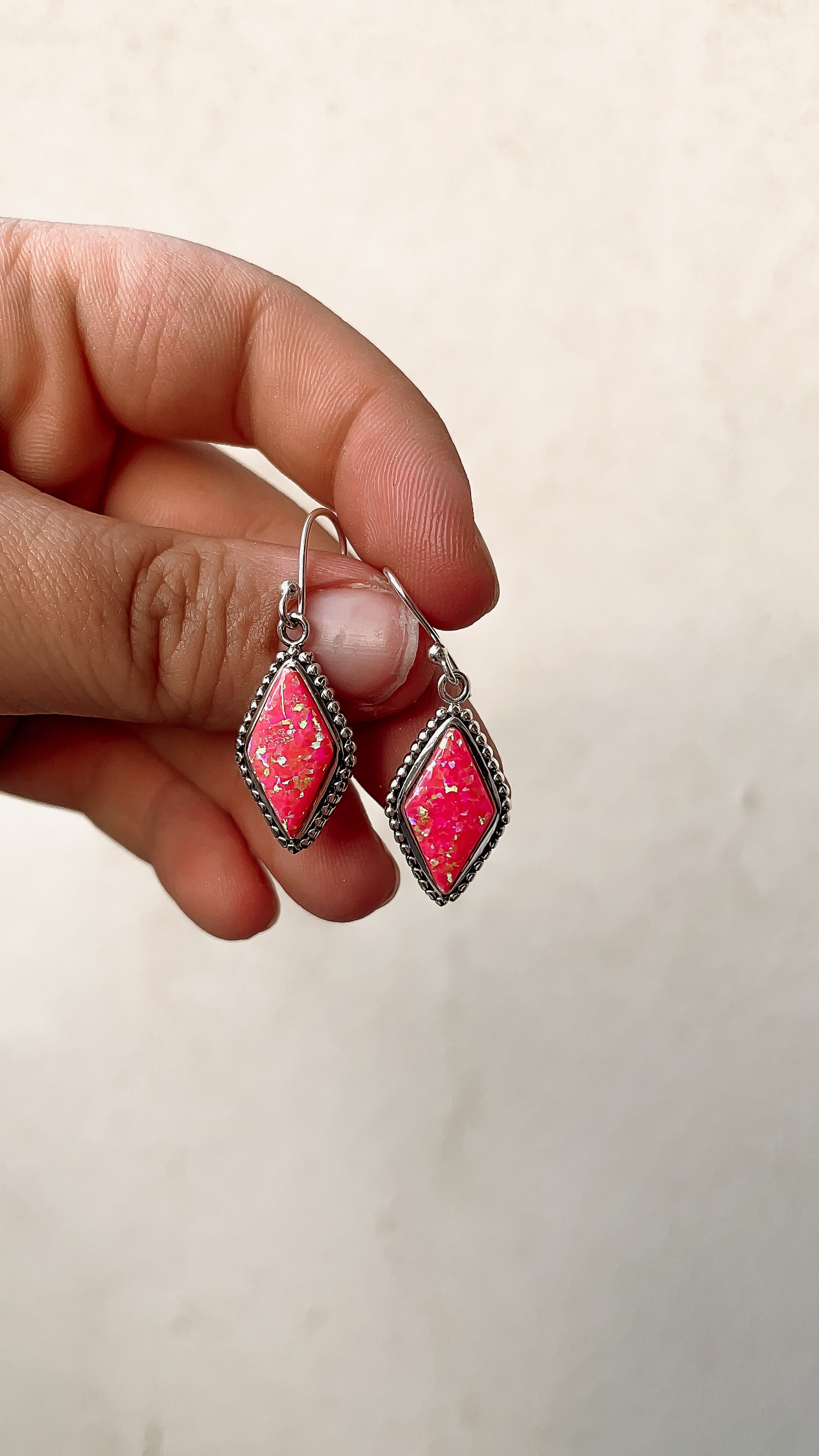 Diamond In My Eyes Stone Earrings-Hoop Earrings-Krush Kandy, Women's Online Fashion Boutique Located in Phoenix, Arizona (Scottsdale Area)