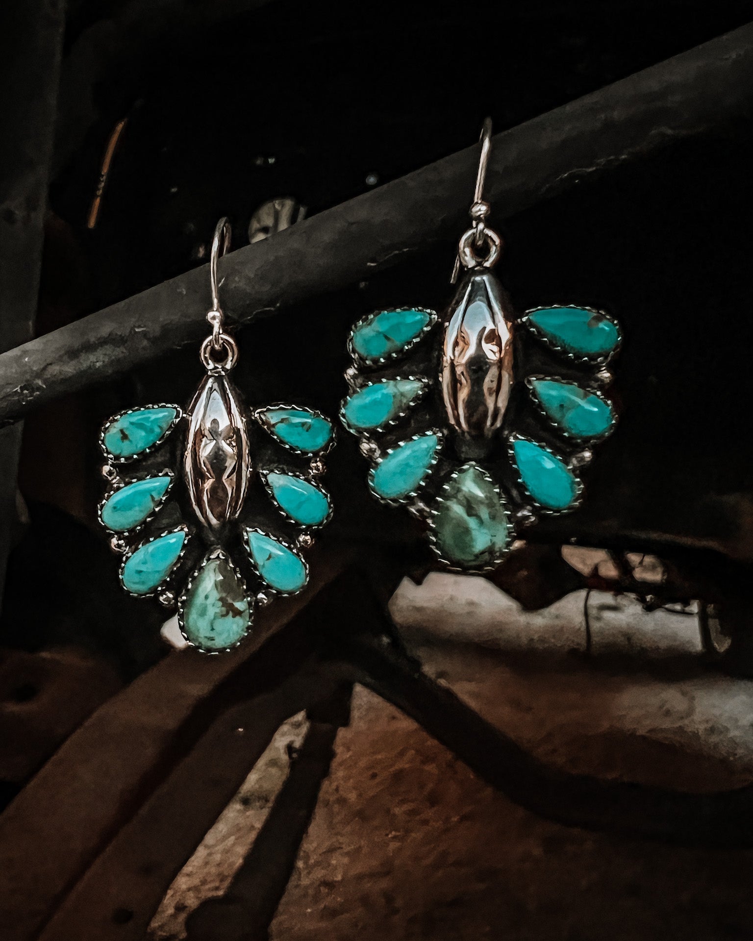 Mia Cluster Turquoise Earring-Krush Kandy, Women's Online Fashion Boutique Located in Phoenix, Arizona (Scottsdale Area)