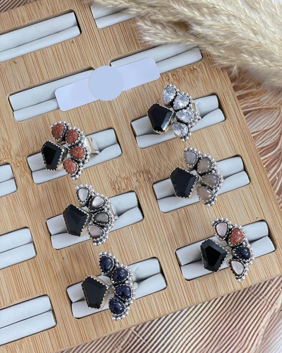 Klassic Floating Cluster Ring-Ring Sizers-Krush Kandy, Women's Online Fashion Boutique Located in Phoenix, Arizona (Scottsdale Area)