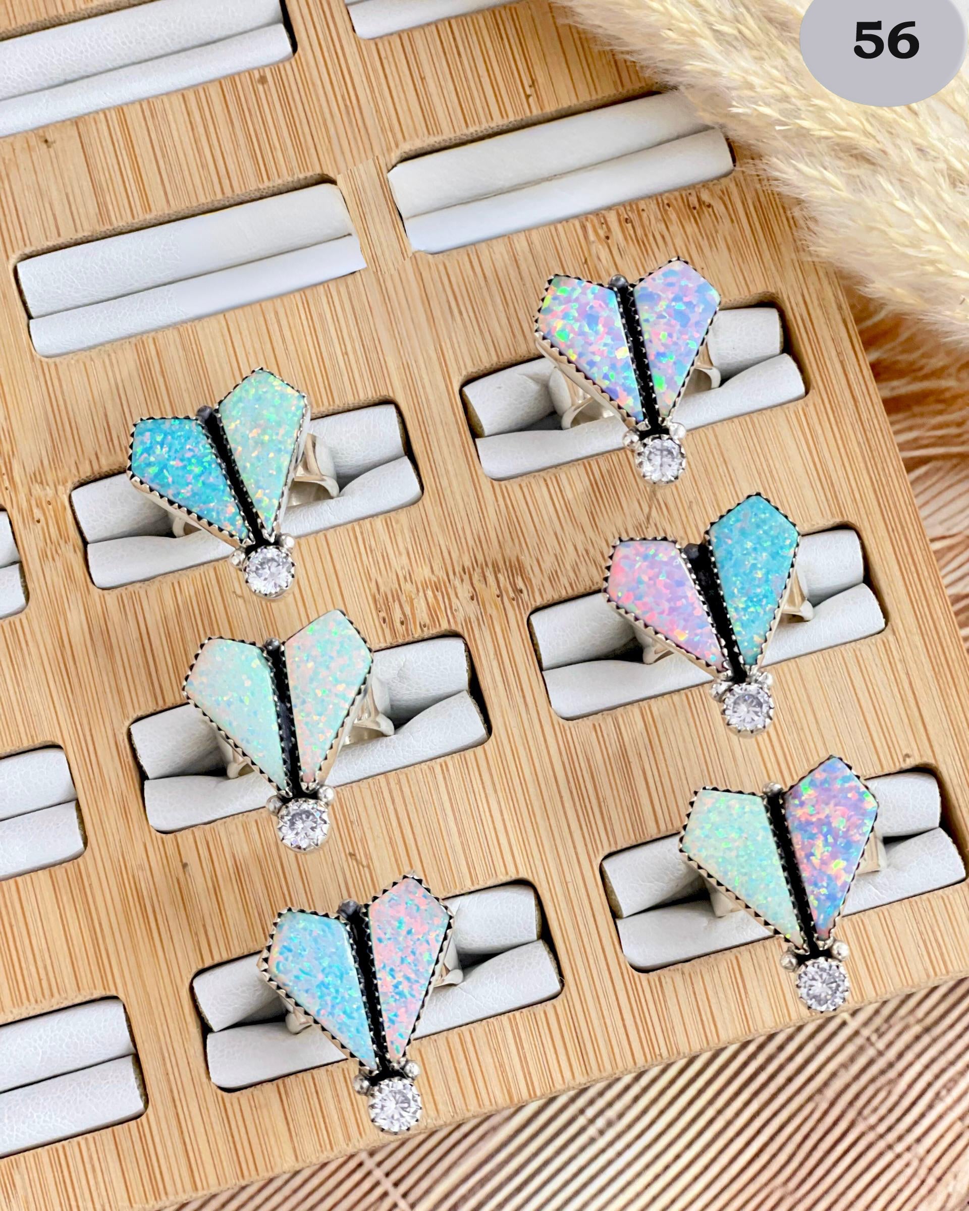 Opal & CZ Stone Stone Ring-Rings-Krush Kandy, Women's Online Fashion Boutique Located in Phoenix, Arizona (Scottsdale Area)