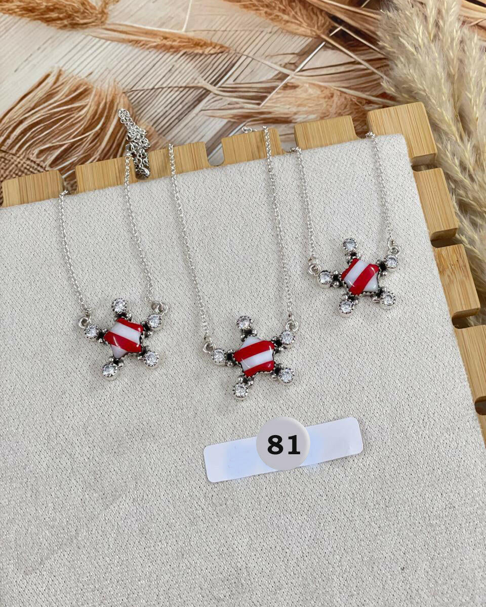 Winters Peppermint CZ Star Necklace-Chain Necklaces-Krush Kandy, Women's Online Fashion Boutique Located in Phoenix, Arizona (Scottsdale Area)