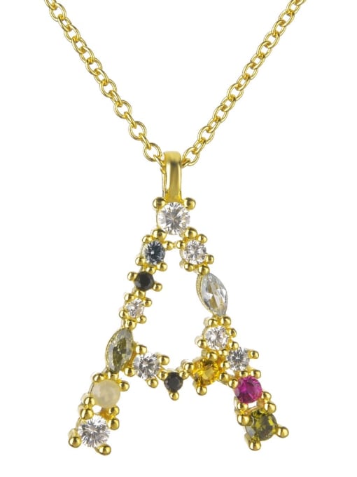 Dainty Initial Cubic Zirconia Necklace-Necklaces-Krush Kandy, Women's Online Fashion Boutique Located in Phoenix, Arizona (Scottsdale Area)