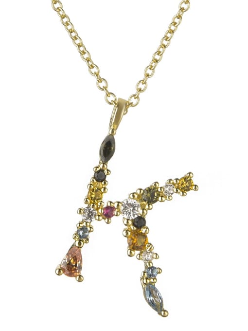 Dainty Initial Cubic Zirconia Necklace-Necklaces-Krush Kandy, Women's Online Fashion Boutique Located in Phoenix, Arizona (Scottsdale Area)