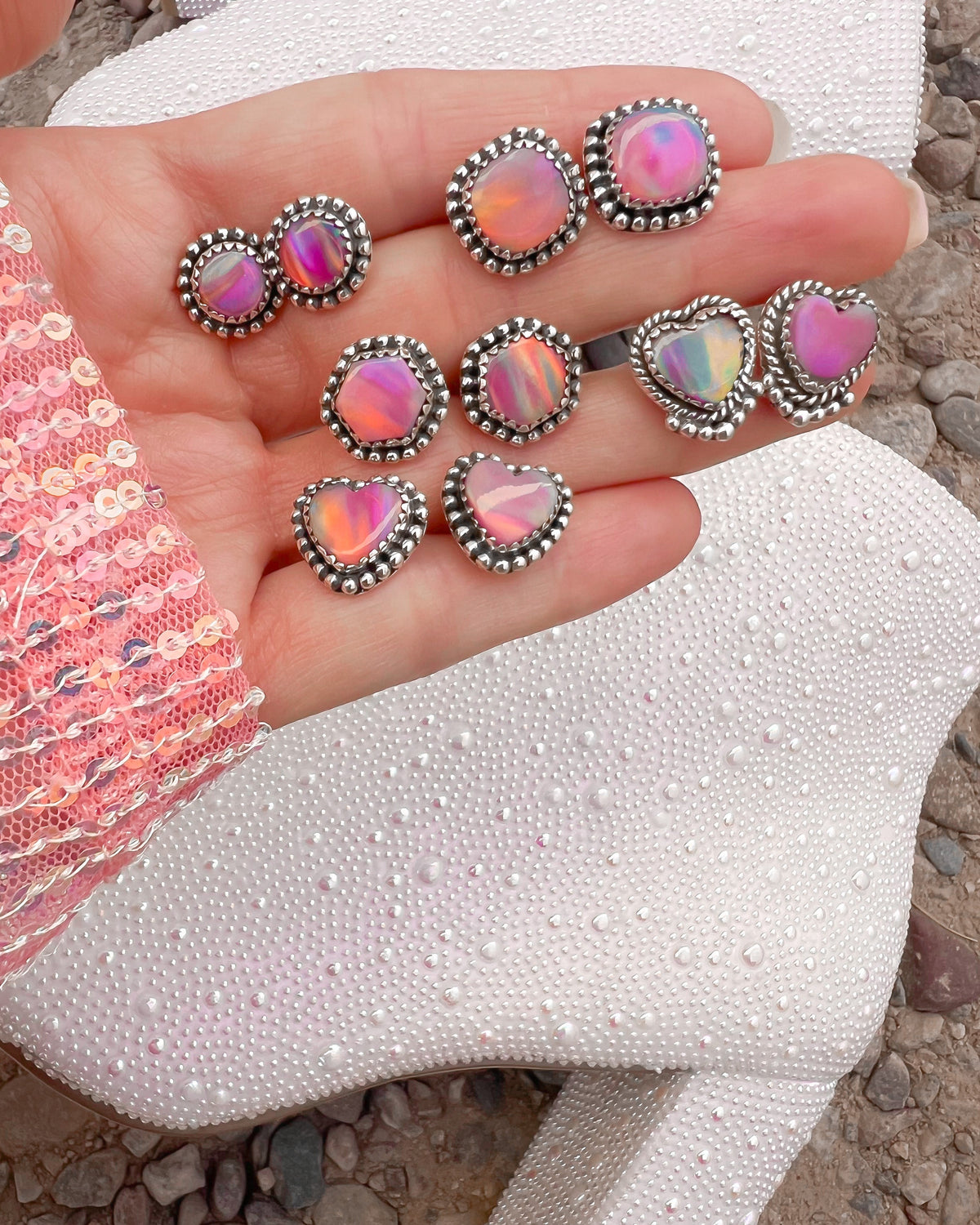 Krush Originals | Barbie's Boho Opal Earring Collection-Krush Kandy, Women's Online Fashion Boutique Located in Phoenix, Arizona (Scottsdale Area)