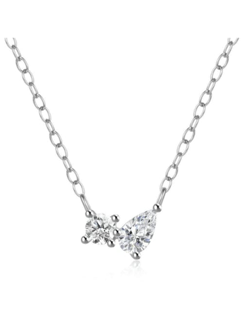 Cubic Zirconia Water Drop Dainty Necklace-Necklaces-Krush Kandy, Women's Online Fashion Boutique Located in Phoenix, Arizona (Scottsdale Area)