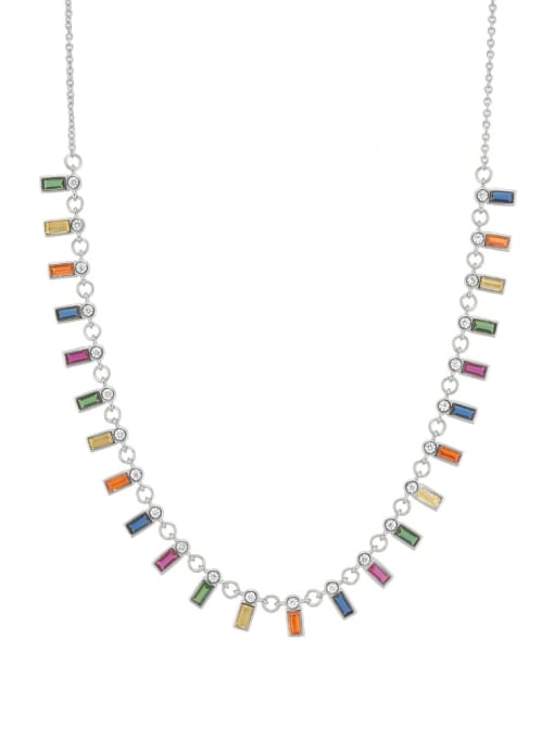 Multi Cubic Zirconia Minimalist Necklace-Necklaces-Krush Kandy, Women's Online Fashion Boutique Located in Phoenix, Arizona (Scottsdale Area)