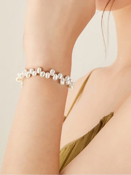 Freshwater Pearl Irregular Minimalist Beaded Bracelet-Bracelets-Krush Kandy, Women's Online Fashion Boutique Located in Phoenix, Arizona (Scottsdale Area)