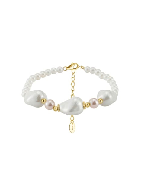 Freshwater Pearl Vintage Link Bracelet-Bracelets-Krush Kandy, Women's Online Fashion Boutique Located in Phoenix, Arizona (Scottsdale Area)