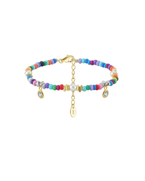 Multi Color Crystal Charm Beaded Bracelet-Bracelets-Krush Kandy, Women's Online Fashion Boutique Located in Phoenix, Arizona (Scottsdale Area)
