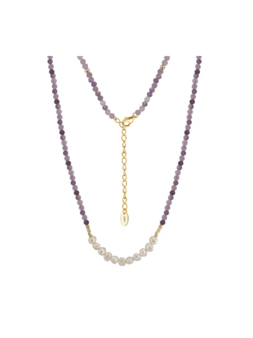 Natural Stone & Pearl Bohemian Necklace-Necklaces-Krush Kandy, Women's Online Fashion Boutique Located in Phoenix, Arizona (Scottsdale Area)