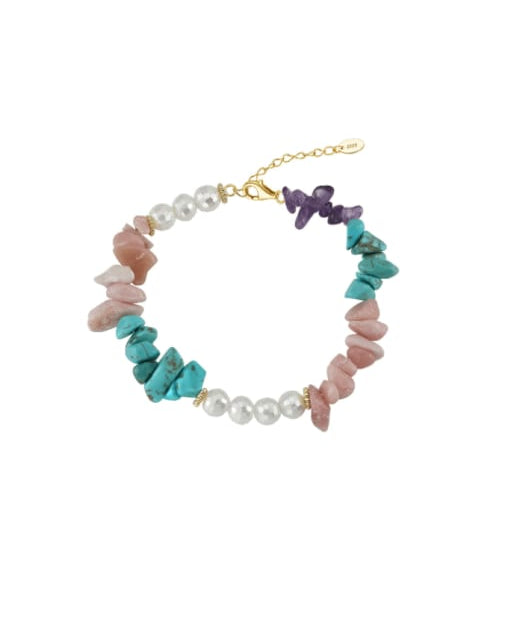 Freshwater Pearl & Rough Cut Stone Bracelet-Bracelets-Krush Kandy, Women's Online Fashion Boutique Located in Phoenix, Arizona (Scottsdale Area)