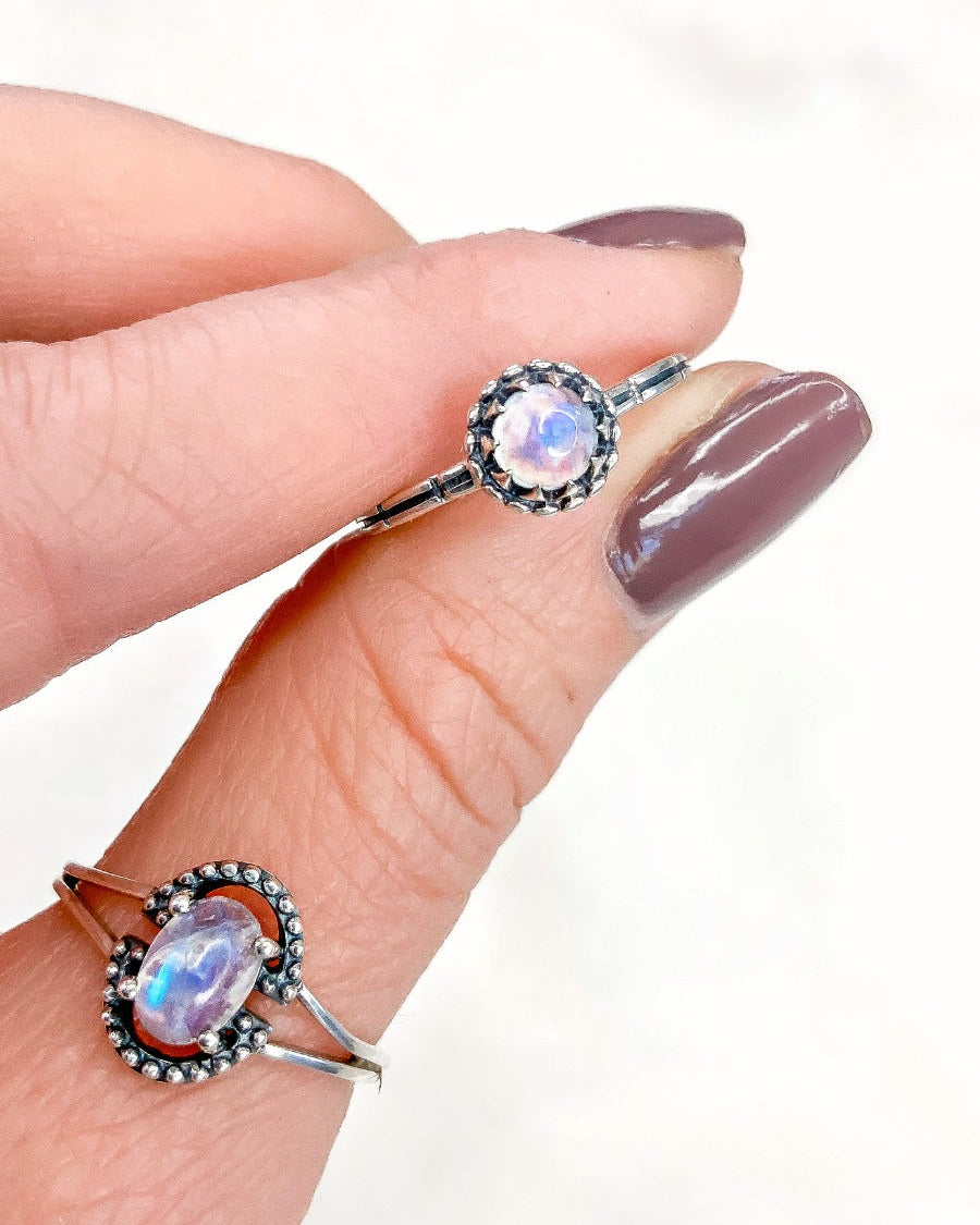 Lil Hippie Moonstone Ring-Band Rings-Krush Kandy, Women's Online Fashion Boutique Located in Phoenix, Arizona (Scottsdale Area)