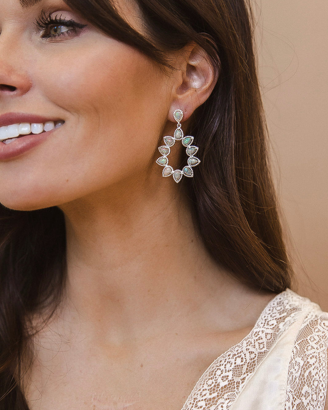 Eternal Bloom Teardrop Stone Earrings-Earrings-Krush Kandy, Women's Online Fashion Boutique Located in Phoenix, Arizona (Scottsdale Area)