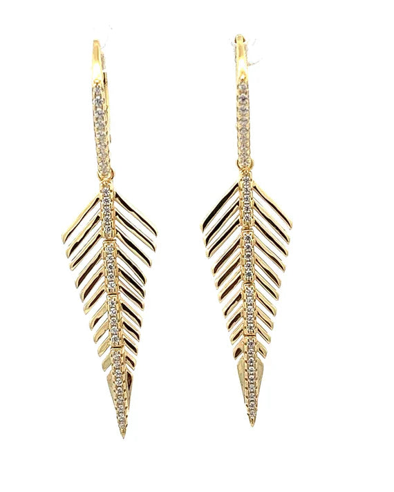 Tropical Vibes Leaf Earrings-Drop Earrings-Krush Kandy, Women's Online Fashion Boutique Located in Phoenix, Arizona (Scottsdale Area)