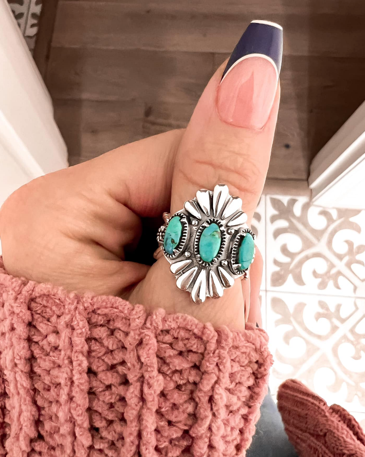 Free As The Wind Triple Stone Ring-Statement Rings-Krush Kandy, Women's Online Fashion Boutique Located in Phoenix, Arizona (Scottsdale Area)
