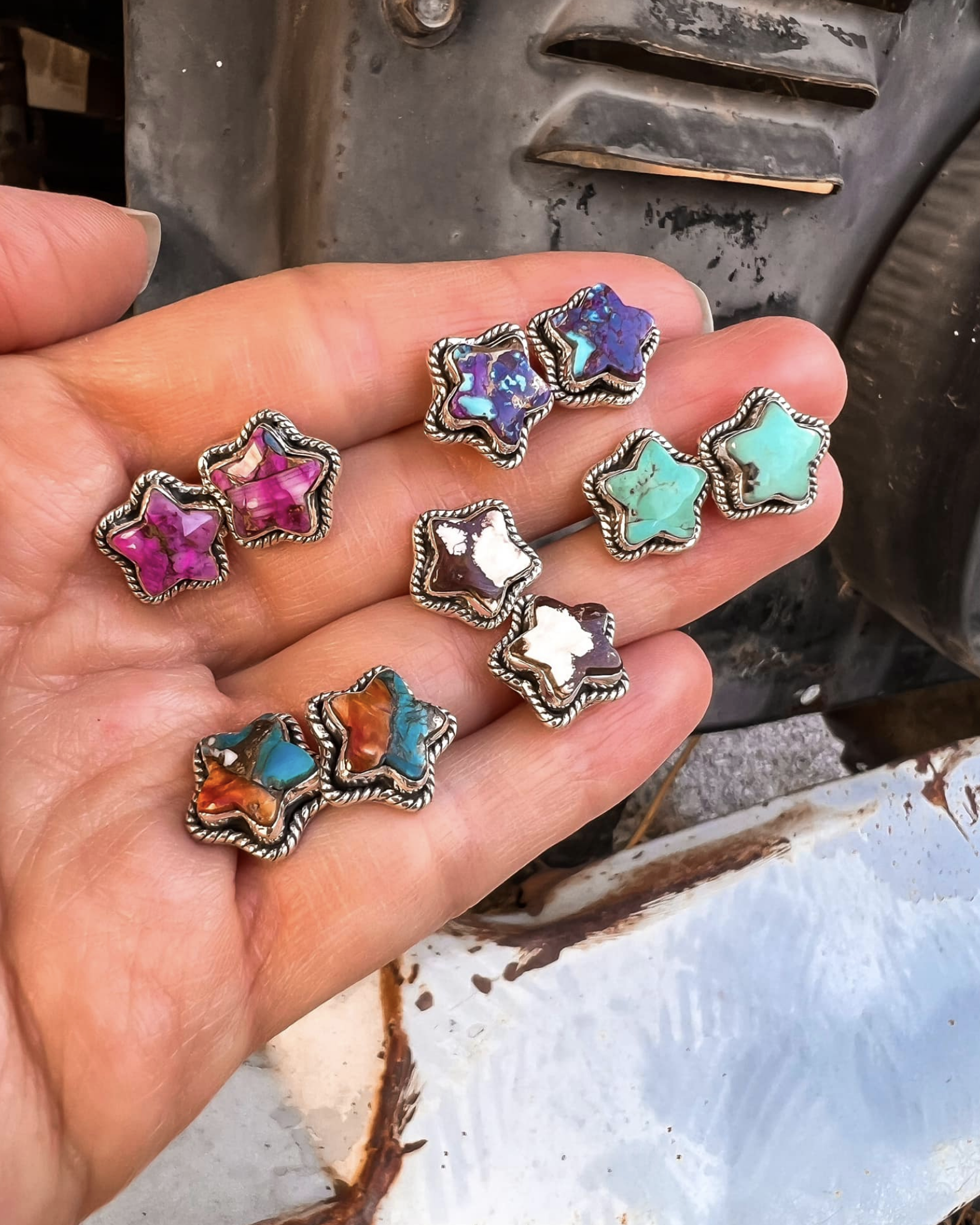 Krush Kandy Single Stone Star Earrings-Stud Earrings-Krush Kandy, Women's Online Fashion Boutique Located in Phoenix, Arizona (Scottsdale Area)