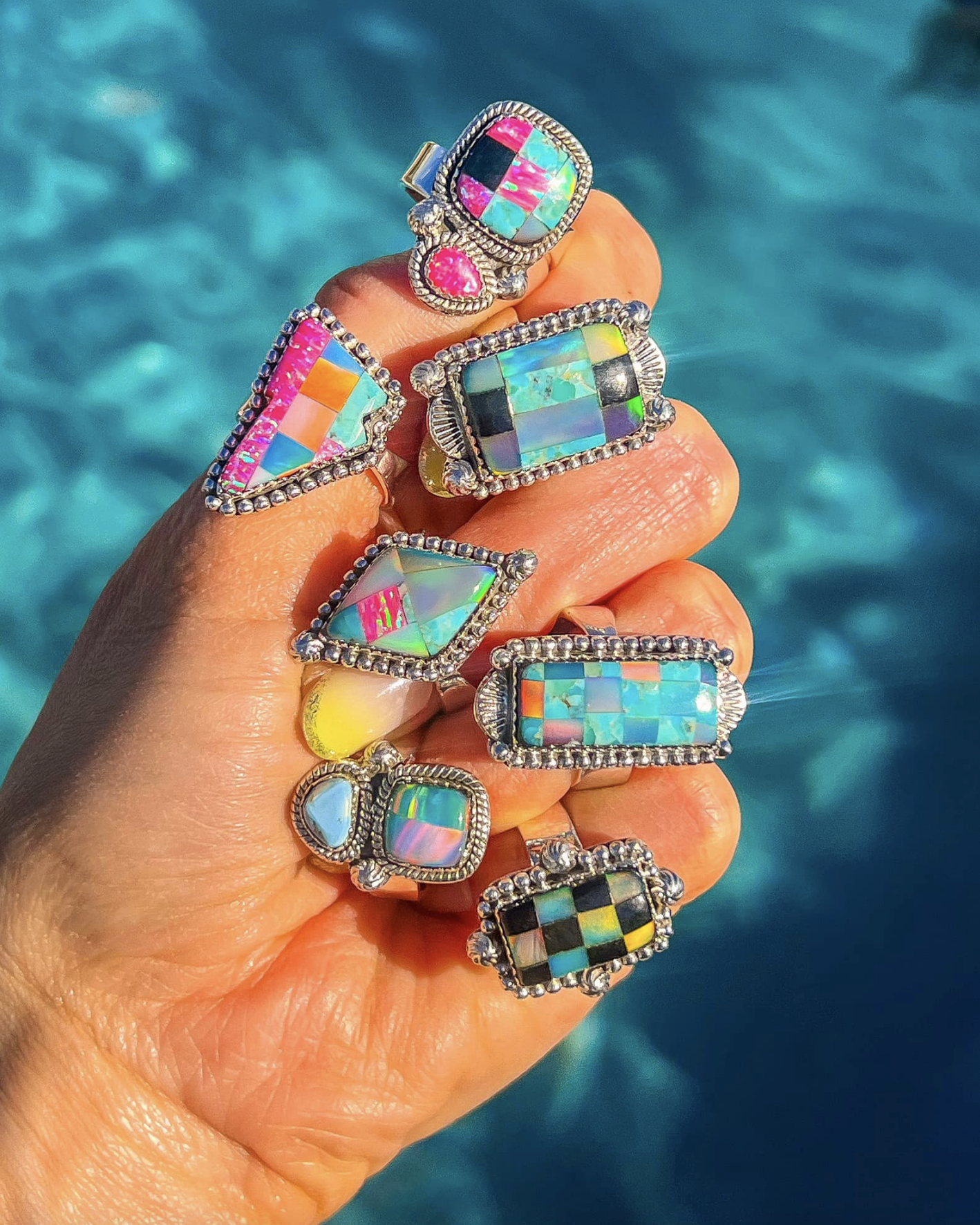 Kandy Multi Colored Sterling Silver Rings | MADE TO ORDER-Ring Sizers-Krush Kandy, Women's Online Fashion Boutique Located in Phoenix, Arizona (Scottsdale Area)