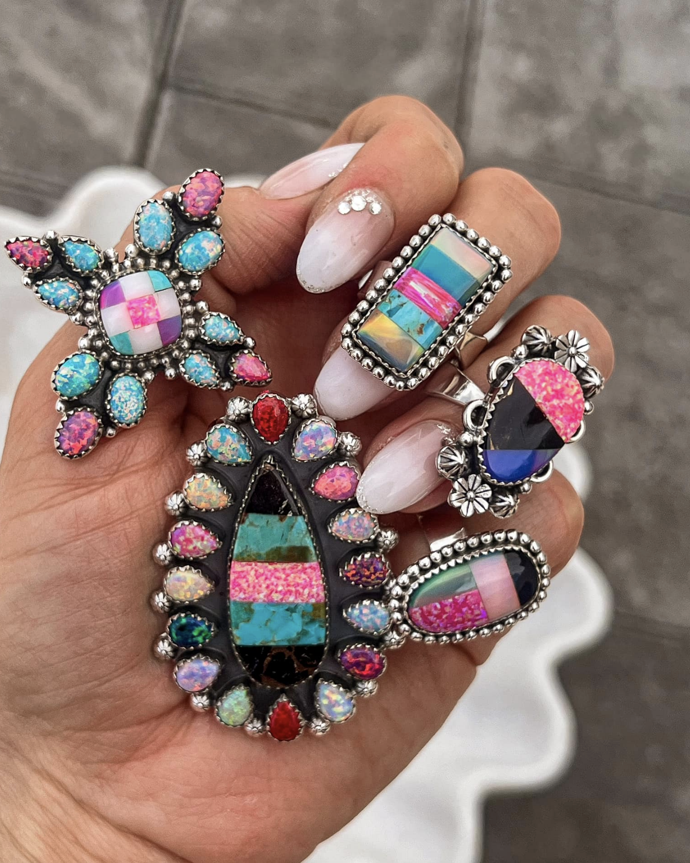 Bold Kandy Multi Colored Sterling Silver Rings | PREORDER-Ring Sizers-Krush Kandy, Women's Online Fashion Boutique Located in Phoenix, Arizona (Scottsdale Area)