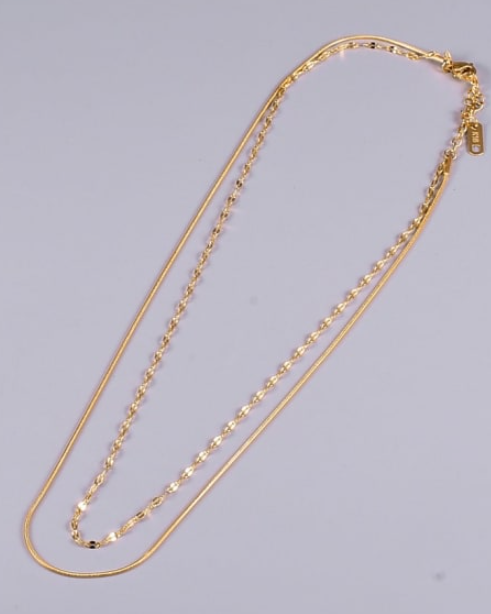 The Cutest Everyday Double Chain Gold Necklace-Necklaces-Krush Kandy, Women's Online Fashion Boutique Located in Phoenix, Arizona (Scottsdale Area)