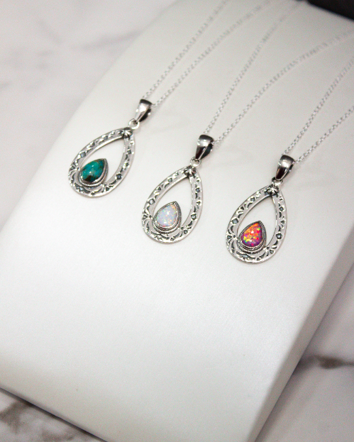 Just A Drop Stone Necklace-Chain Necklaces-Krush Kandy, Women's Online Fashion Boutique Located in Phoenix, Arizona (Scottsdale Area)