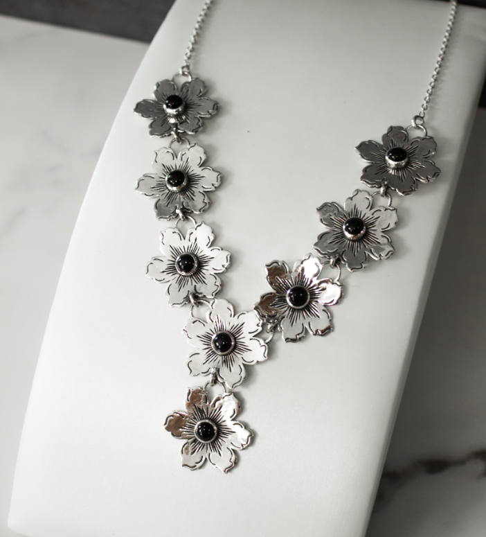 Summertime Flora Cluster Necklace | By KKB-Squash Blossom Necklaces-Krush Kandy, Women's Online Fashion Boutique Located in Phoenix, Arizona (Scottsdale Area)