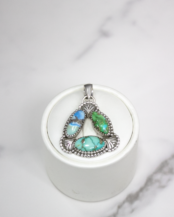 Holy Trinity Stone Pendant-Chain Necklaces-Krush Kandy, Women's Online Fashion Boutique Located in Phoenix, Arizona (Scottsdale Area)
