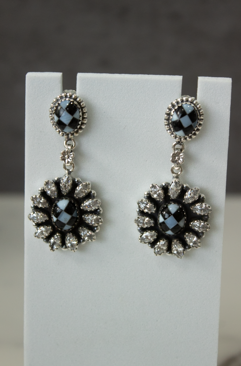 Royal Pawn Checkered Earrings-Stud Earrings-Krush Kandy, Women's Online Fashion Boutique Located in Phoenix, Arizona (Scottsdale Area)