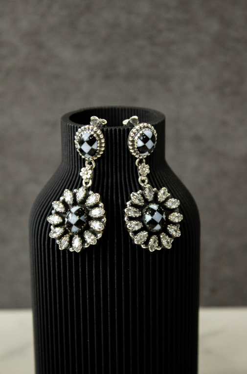 Royal Pawn Checkered Earrings-Stud Earrings-Krush Kandy, Women's Online Fashion Boutique Located in Phoenix, Arizona (Scottsdale Area)