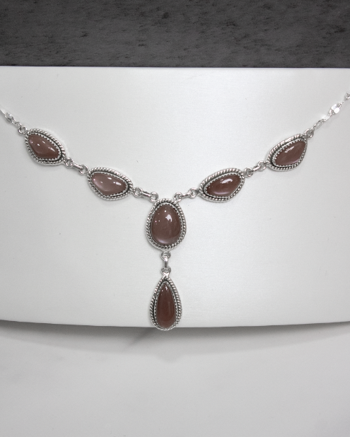 Rowan Stone Drop Necklaces-Chain Necklaces-Krush Kandy, Women's Online Fashion Boutique Located in Phoenix, Arizona (Scottsdale Area)