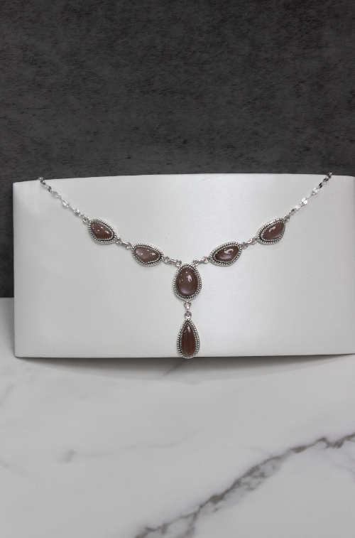 Rowan Stone Drop Necklaces-Chain Necklaces-Krush Kandy, Women's Online Fashion Boutique Located in Phoenix, Arizona (Scottsdale Area)