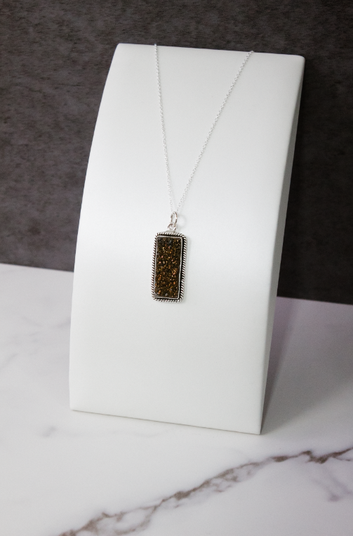 Krushed Druzy Bar Drop Necklace-Chain Necklaces-Krush Kandy, Women's Online Fashion Boutique Located in Phoenix, Arizona (Scottsdale Area)