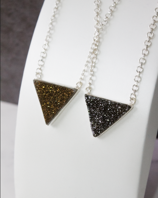Trinity's Krushed Druzy Necklace-Chain Necklaces-Krush Kandy, Women's Online Fashion Boutique Located in Phoenix, Arizona (Scottsdale Area)