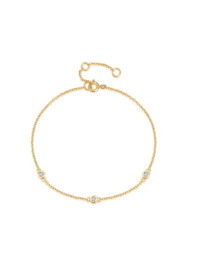 Cubic Zirconia Geometric Minimalist Link Bracelet-Bracelets-Krush Kandy, Women's Online Fashion Boutique Located in Phoenix, Arizona (Scottsdale Area)