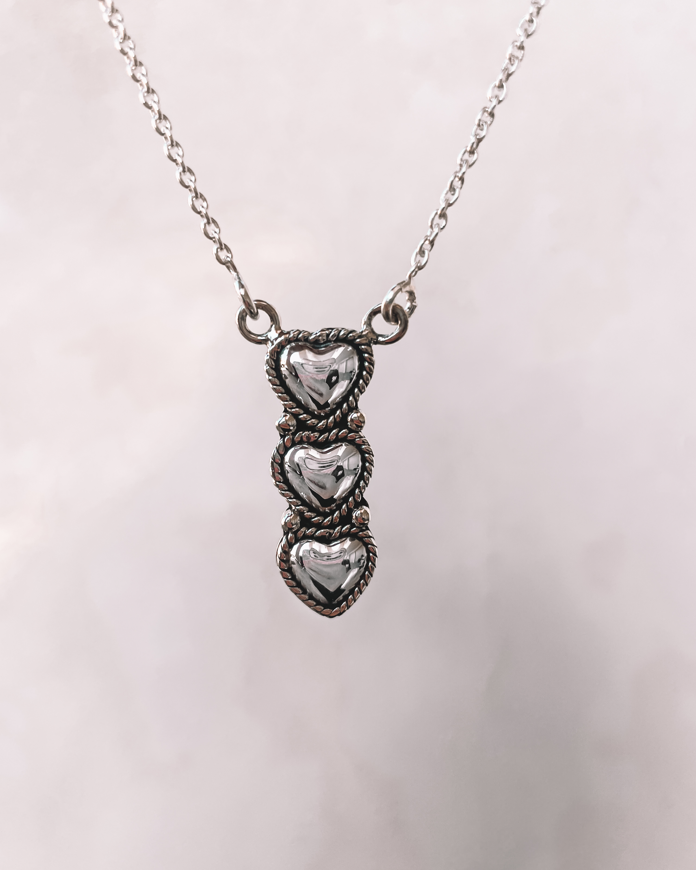 Heartbeat Harmony Sterling Necklace-Chain Necklaces-Krush Kandy, Women's Online Fashion Boutique Located in Phoenix, Arizona (Scottsdale Area)