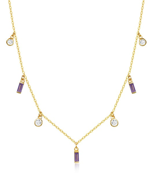 Multi Crystal Dainty Minimalist Necklace-Necklaces-Krush Kandy, Women's Online Fashion Boutique Located in Phoenix, Arizona (Scottsdale Area)