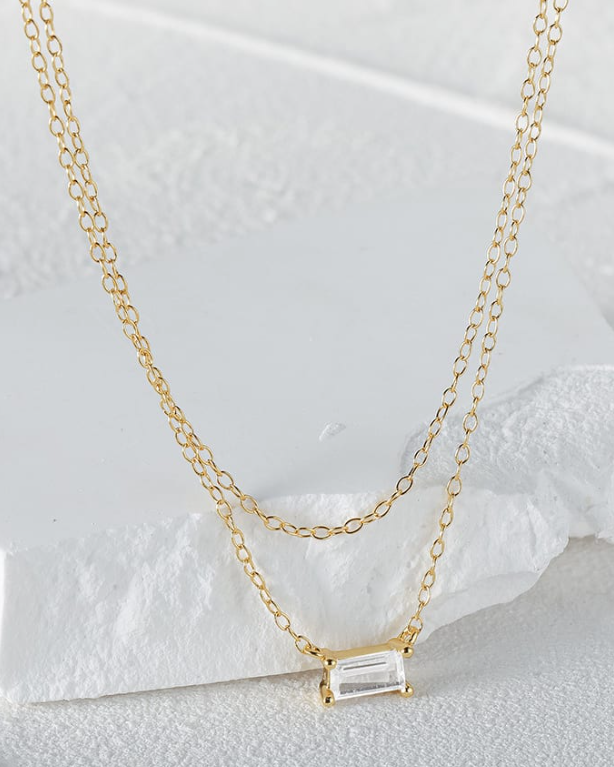 Crystal Minimalist Multi Strand Necklace-Necklaces-Krush Kandy, Women's Online Fashion Boutique Located in Phoenix, Arizona (Scottsdale Area)
