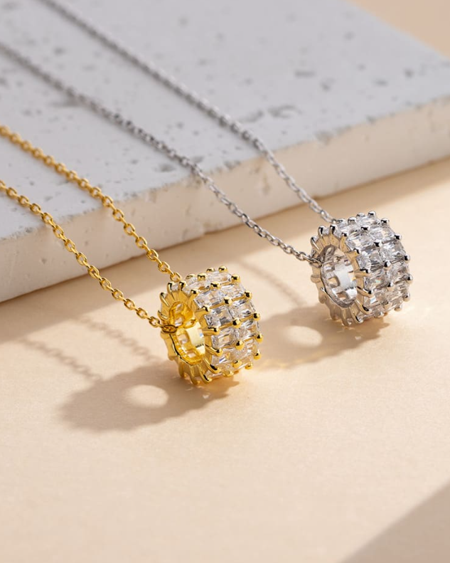 Cubic Zirconia Geometric Dainty Necklace-Necklaces-Krush Kandy, Women's Online Fashion Boutique Located in Phoenix, Arizona (Scottsdale Area)