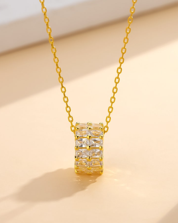 Cubic Zirconia Geometric Dainty Necklace-Necklaces-Krush Kandy, Women's Online Fashion Boutique Located in Phoenix, Arizona (Scottsdale Area)