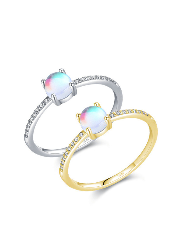 Opal Geometric Classic Band Ring-Ring-Krush Kandy, Women's Online Fashion Boutique Located in Phoenix, Arizona (Scottsdale Area)