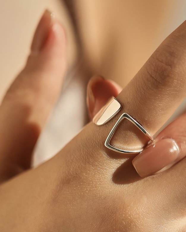 Silver Geometric Minimalist Band Ring-Ring-Krush Kandy, Women's Online Fashion Boutique Located in Phoenix, Arizona (Scottsdale Area)