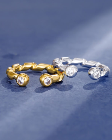 Twisted Minimalist Band CZ Ring-Ring-Krush Kandy, Women's Online Fashion Boutique Located in Phoenix, Arizona (Scottsdale Area)