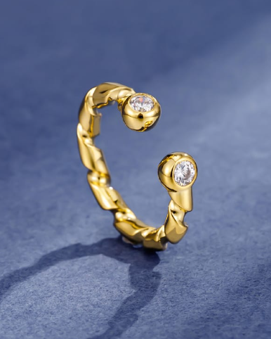 Twisted Minimalist Band CZ Ring-Ring-Krush Kandy, Women's Online Fashion Boutique Located in Phoenix, Arizona (Scottsdale Area)