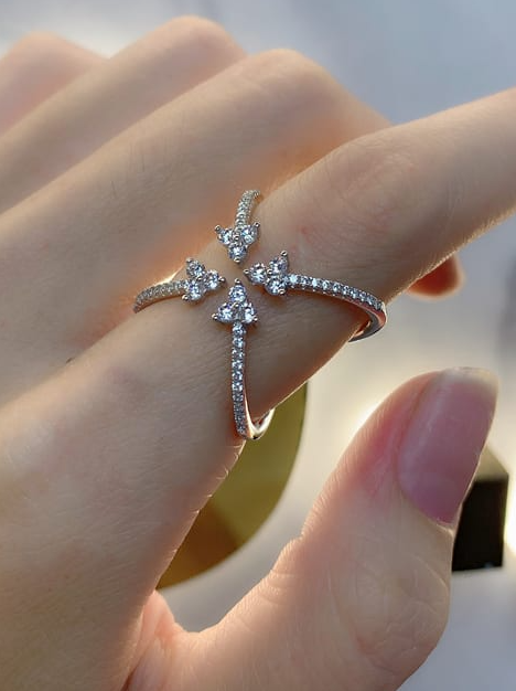 High Carbon Diamond Cross Minimalist Band Ring-Rings-Krush Kandy, Women's Online Fashion Boutique Located in Phoenix, Arizona (Scottsdale Area)