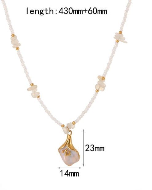 Pearl Geometric Beaded Necklace-Jewelry-Krush Kandy, Women's Online Fashion Boutique Located in Phoenix, Arizona (Scottsdale Area)