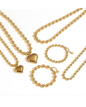 Simply Beaded Stainless Steel Necklaces-Jewelry-Krush Kandy, Women's Online Fashion Boutique Located in Phoenix, Arizona (Scottsdale Area)