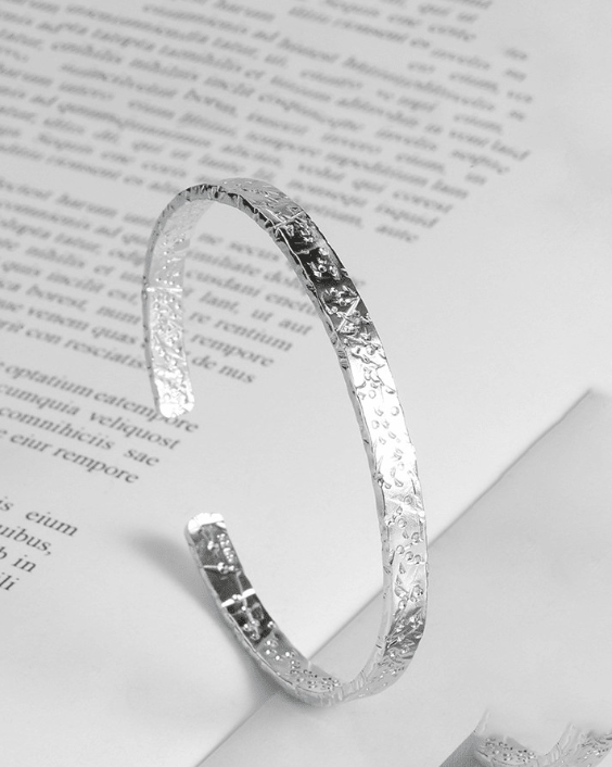 Sterling Silver Geometric Minimalist Cuff Bangle-Jewelry-Krush Kandy, Women's Online Fashion Boutique Located in Phoenix, Arizona (Scottsdale Area)