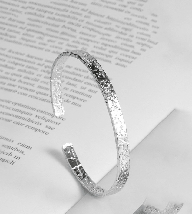 Sterling Silver Geometric Minimalist Cuff Bangle-Jewelry-Krush Kandy, Women's Online Fashion Boutique Located in Phoenix, Arizona (Scottsdale Area)