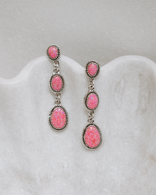 Classic Three Stone Twisted Rope Earrings-Drop Earrings-Krush Kandy, Women's Online Fashion Boutique Located in Phoenix, Arizona (Scottsdale Area)