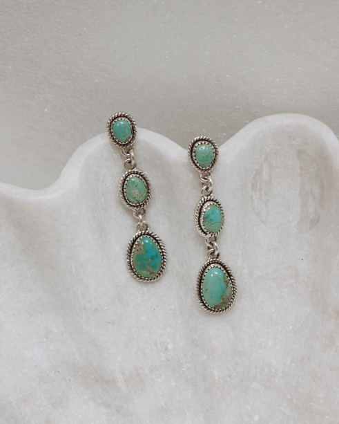 Classic Three Stone Twisted Rope Earrings-Drop Earrings-Krush Kandy, Women's Online Fashion Boutique Located in Phoenix, Arizona (Scottsdale Area)