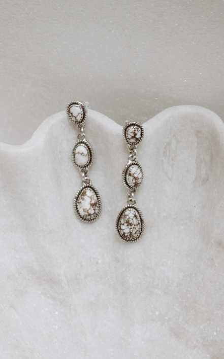 Classic Three Stone Twisted Rope Earrings-Drop Earrings-Krush Kandy, Women's Online Fashion Boutique Located in Phoenix, Arizona (Scottsdale Area)